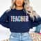 Teacher Sweatshirt Floral Graphic Crewneck Cute Teacher Pullover Cozy Classroom Outfit 0