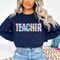 Teacher Sweatshirt Floral Graphic Crewneck Cute Teacher Pullover Cozy Classroom Outfit 0