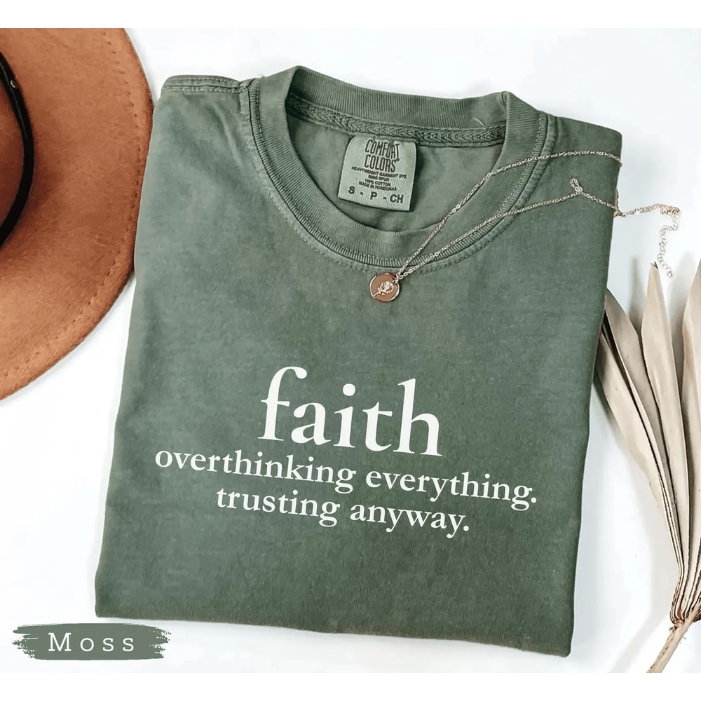 Faith Christian Shirt Comfort Colors Minimalist Inspirational Bible Verse Tee 3
