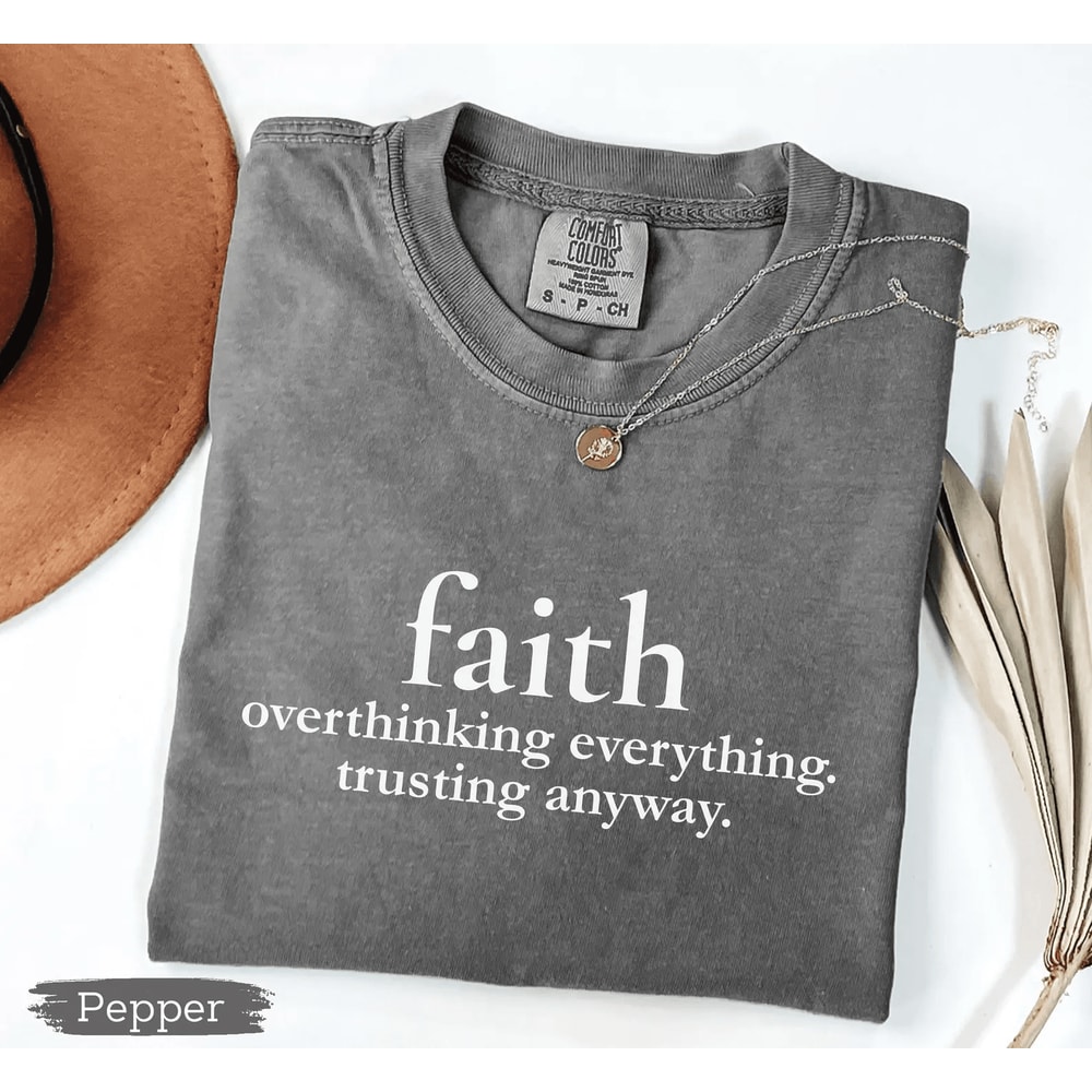 Faith Christian Shirt Comfort Colors Minimalist Inspirational Bible Verse Tee 4
