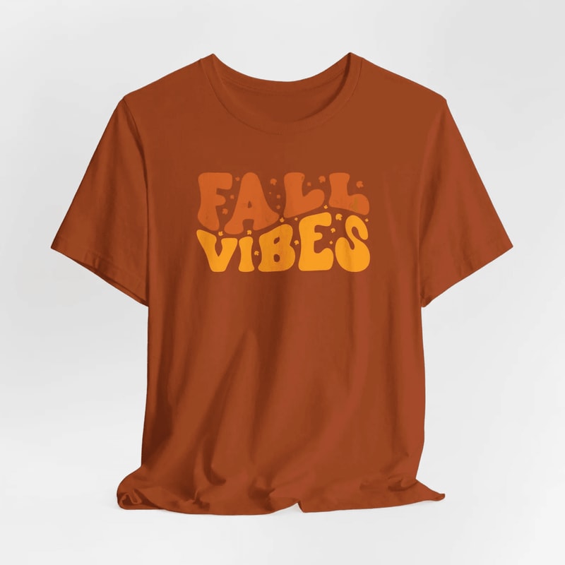 Fall Vibes Shirt Comfort Colors Autumn T Shirt Women Cozy Fall Graphic Tee 4