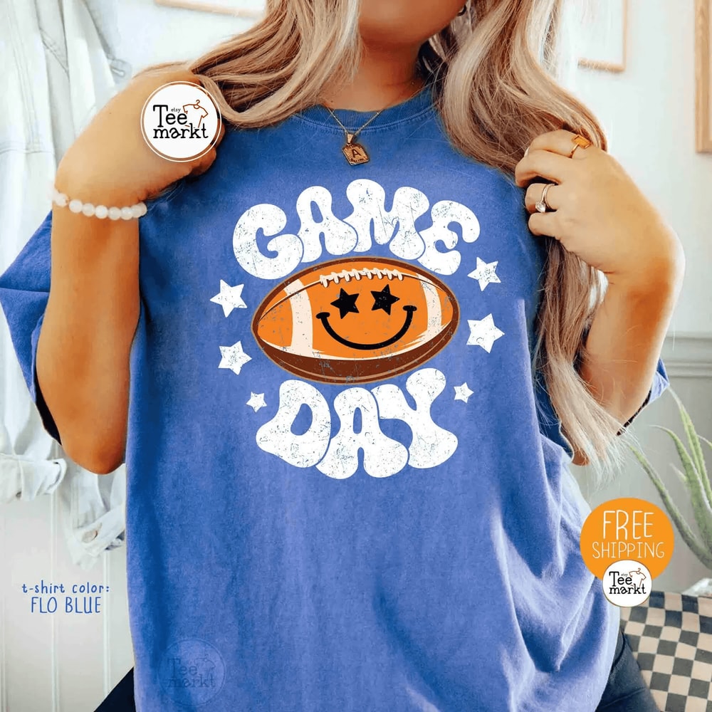 Football Game Day Shirt Comfort Colors Tee Football Mama Fall Season Shirt 0