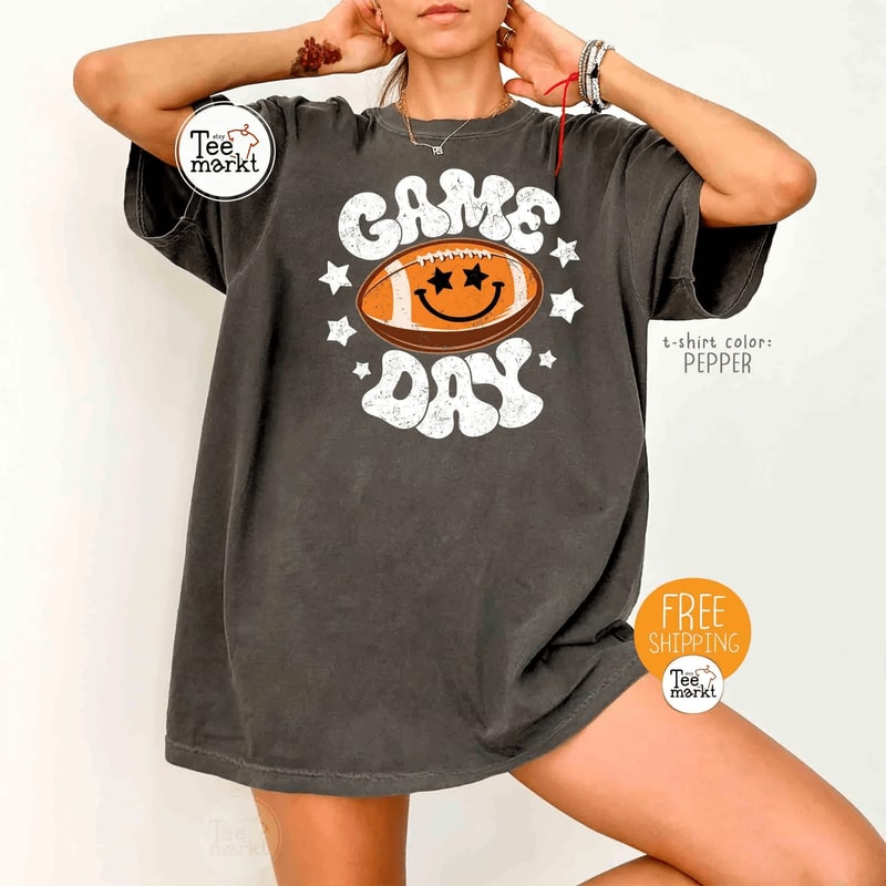 Football Game Day Shirt Comfort Colors Tee Football Mama Fall Season Shirt 2