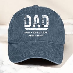 dad hat personalized kids names cap custom father gift minimalist embroidered baseball hat