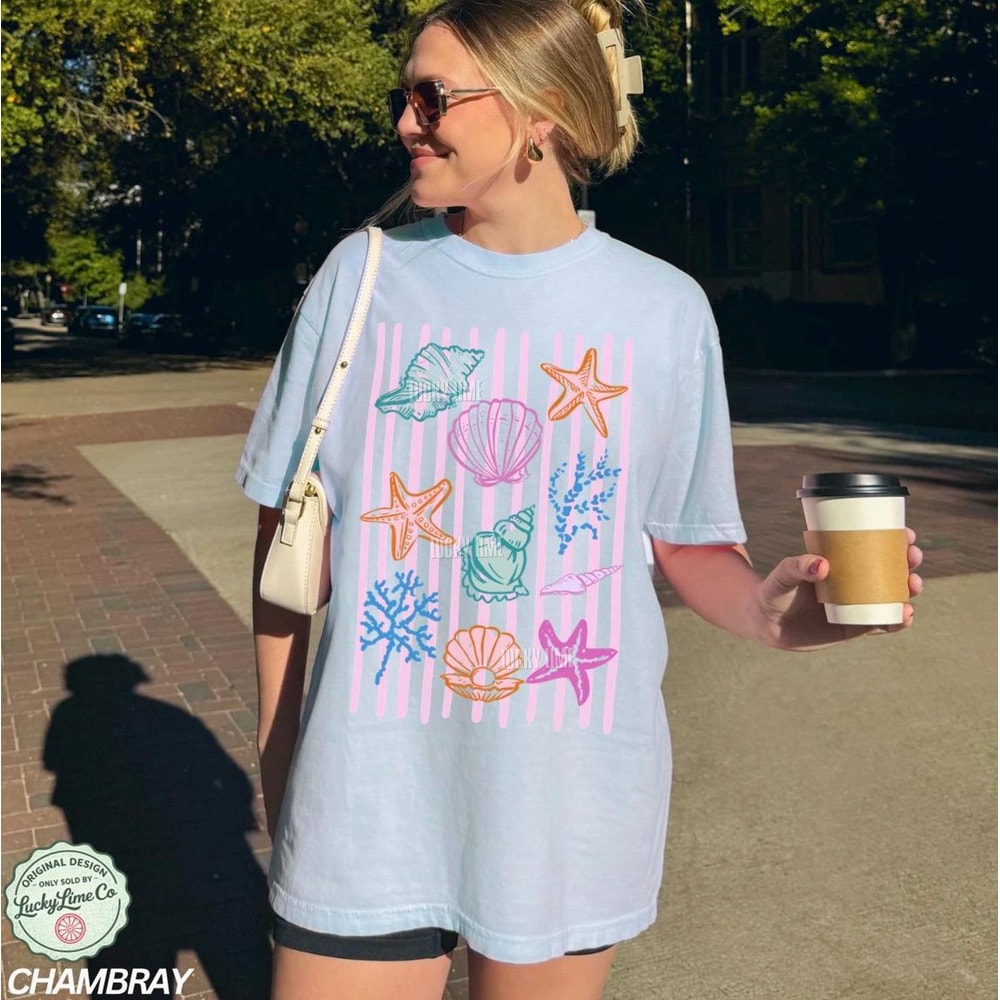 Seashell TShirt Ocean Lover Beach Summer Graphic Tee