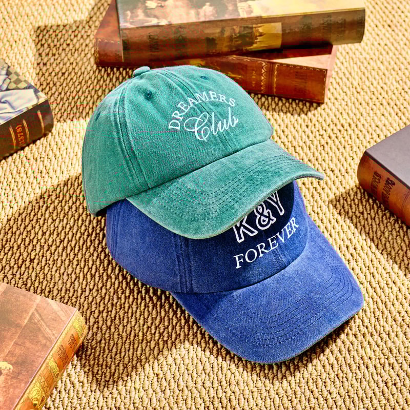 Personalized Embroidered Hat Custom Name Baseball Cap Minimalist Monogram Dad Hat 3