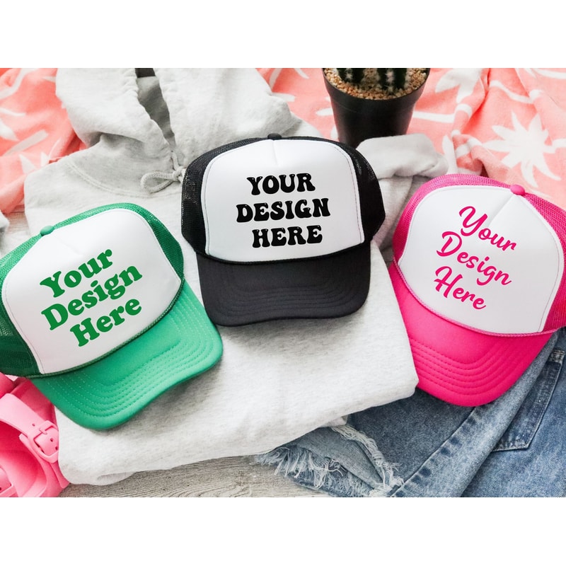 Custom Trucker Hat Personalized Logo Cap Your Design Here Snapback Mesh Hat 0