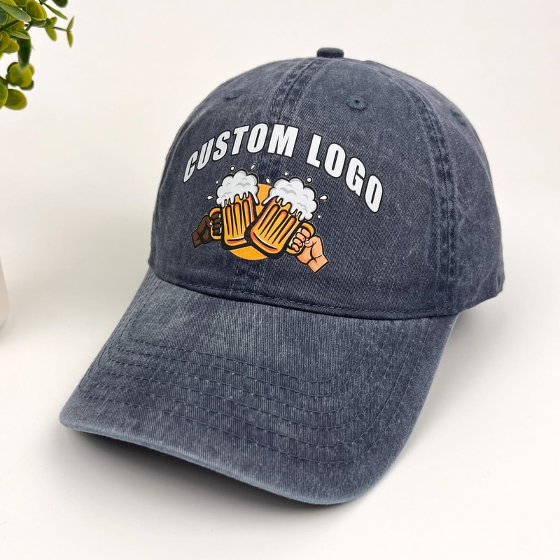 Custom Logo Embroidered Hat Personalized Baseball Cap Business Branding Adjustable Dad Hat 0