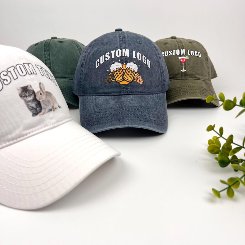 Custom Logo Embroidered Hat Personalized Baseball Cap Business Branding Adjustable Dad Hat 1