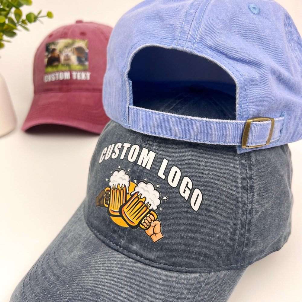 Custom Logo Embroidered Hat Personalized Baseball Cap Business Branding Adjustable Dad Hat 3