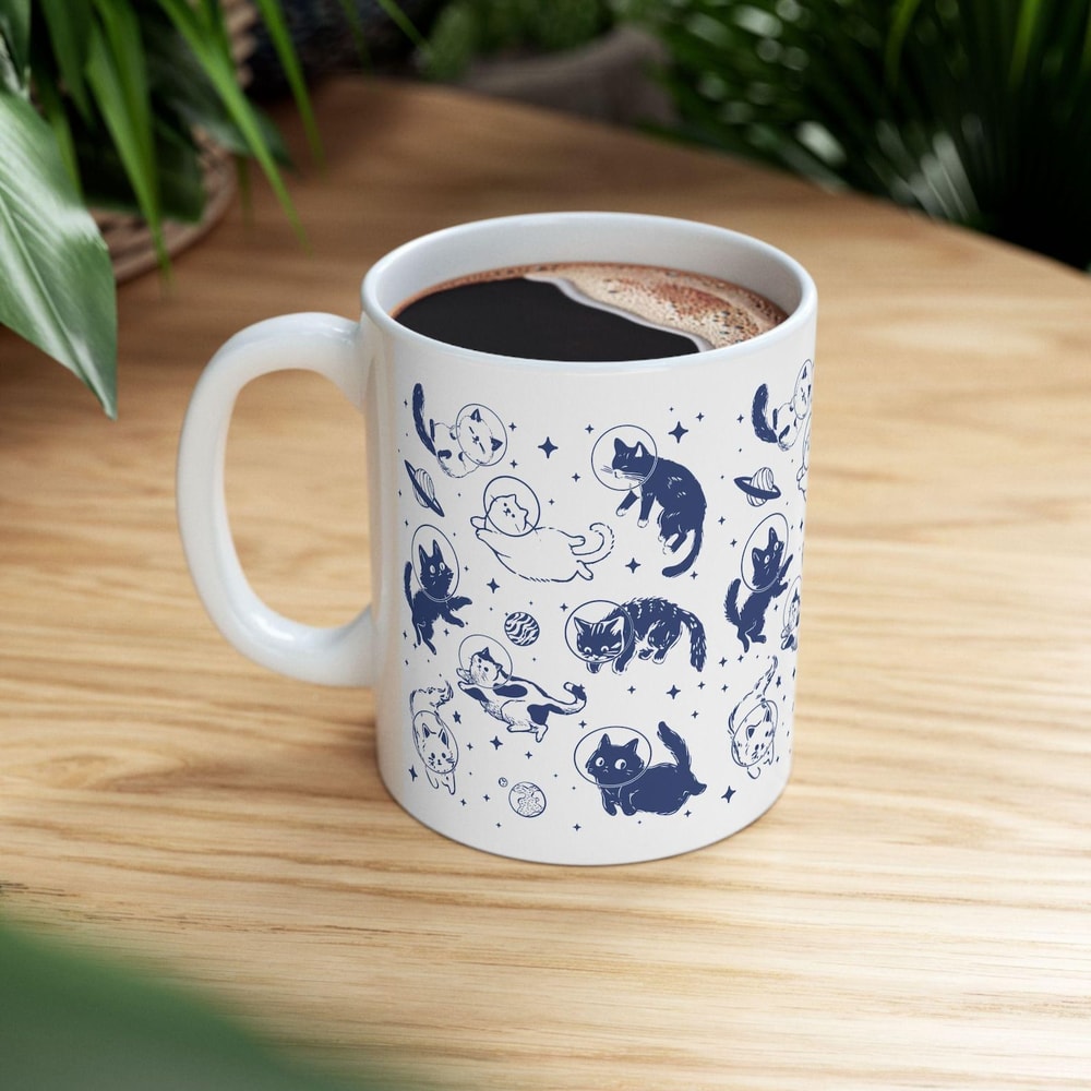 Cat Lover Mug Cute Cat Coffee Cup Aesthetic Animal Mug Gift For Cat Lovers 0