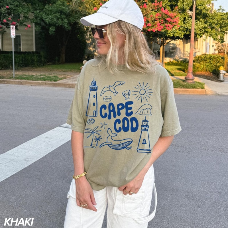 Cape Cod Shirt Cape Cod Tshirt Fisherman Aesthetic Shirt Massachusetts Shirt Travel Shirt Vacation 6
