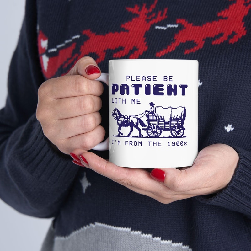Please Be Patient With Me Mug Funny Retro Gamer Coffee Cup Vintage Humor Gift 1