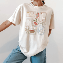 comfort colors cottagecore goose shirt vintage garden aesthetic tee