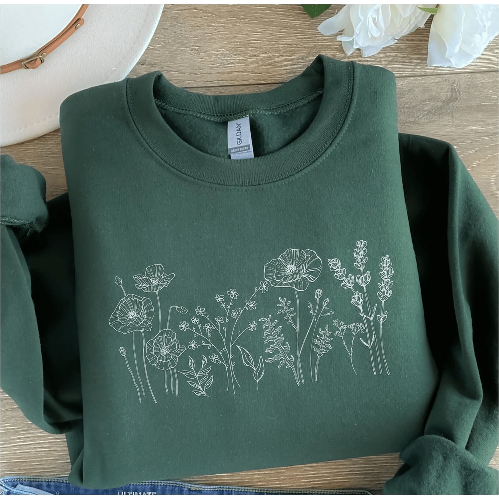 Wildflower Botanical Shirt Nature Lover Floral Tee Cute Plant Lover Gift For Mom 0