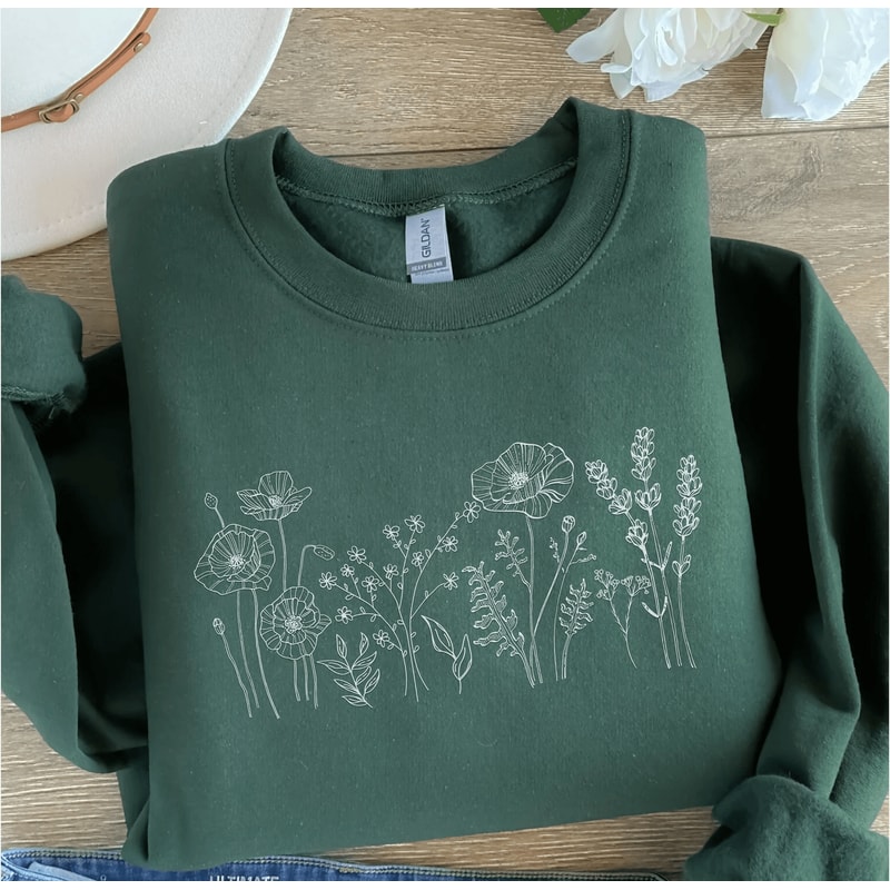 Wildflower Botanical Shirt Nature Lover Floral Tee Cute Plant Lover Gift For Mom 0