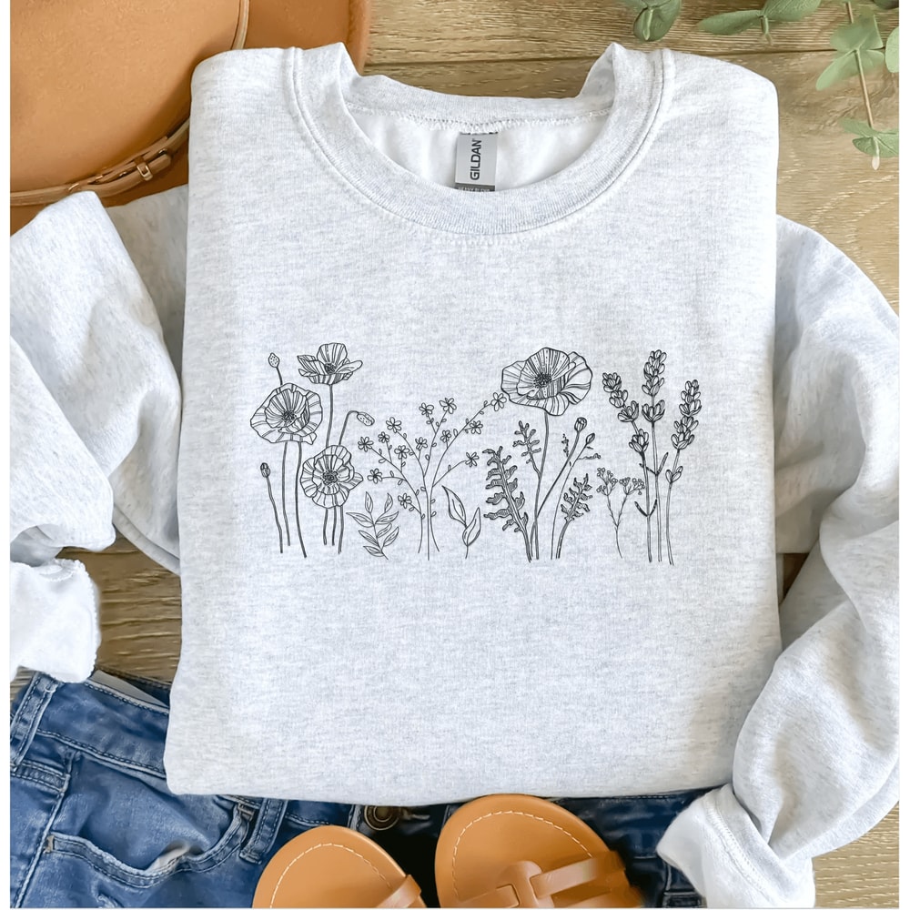 Wildflower Botanical Shirt Nature Lover Floral Tee Cute Plant Lover Gift For Mom 3