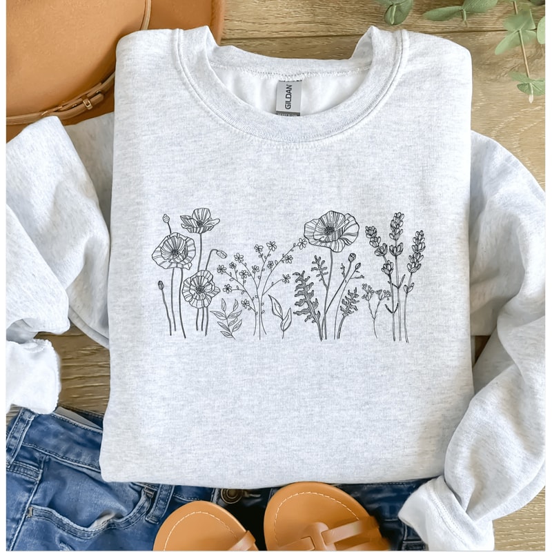 Wildflower Botanical Shirt Nature Lover Floral Tee Cute Plant Lover Gift For Mom 3