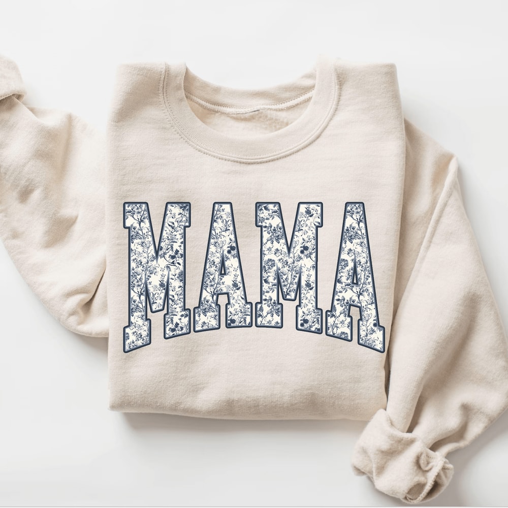 Floral Mama Sweatshirt Cute Mom Crewneck Cozy Mothers Day Gift For New Moms 2