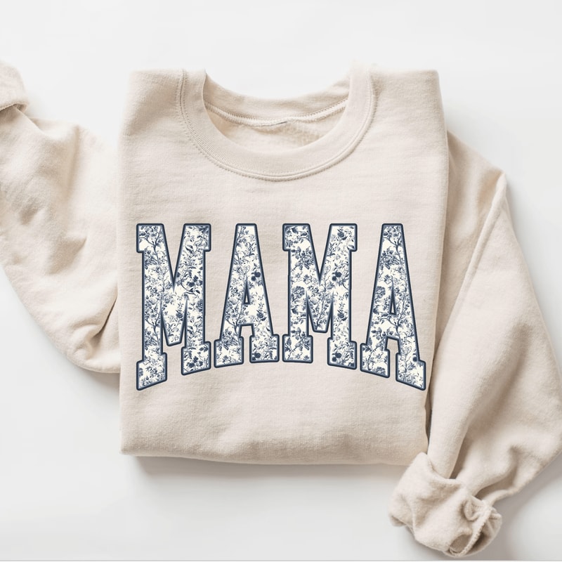 Floral Mama Sweatshirt Cute Mom Crewneck Cozy Mothers Day Gift For New Moms 2