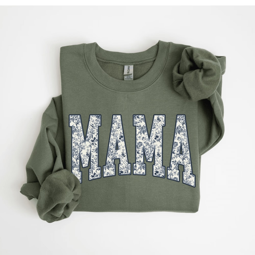 Floral Mama Sweatshirt Cute Mom Crewneck Cozy Mothers Day Gift For New Moms 3