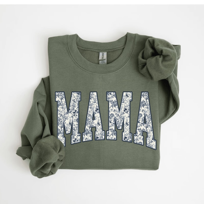 Floral Mama Sweatshirt Cute Mom Crewneck Cozy Mothers Day Gift For New Moms 3