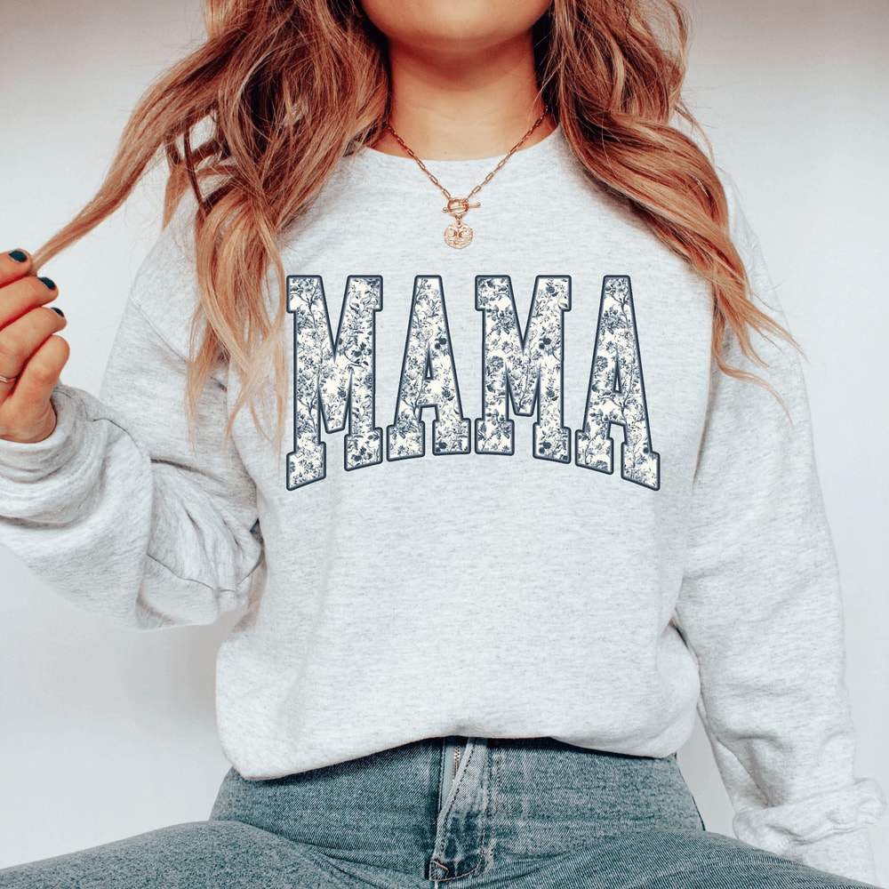 Floral Mama Sweatshirt Cute Mom Crewneck Cozy Mothers Day Gift For New Moms 4