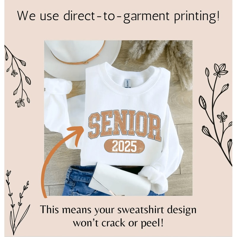 Senior 2025 Sweatshirt Class Of 2025 Shirt High School Senior Graduation Gift 2