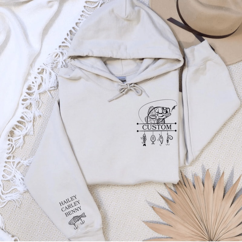 Custom Fishing Hoodie Personalized Dad Fishing Sweatshirt Fathers Day Gift For Fisherman 1