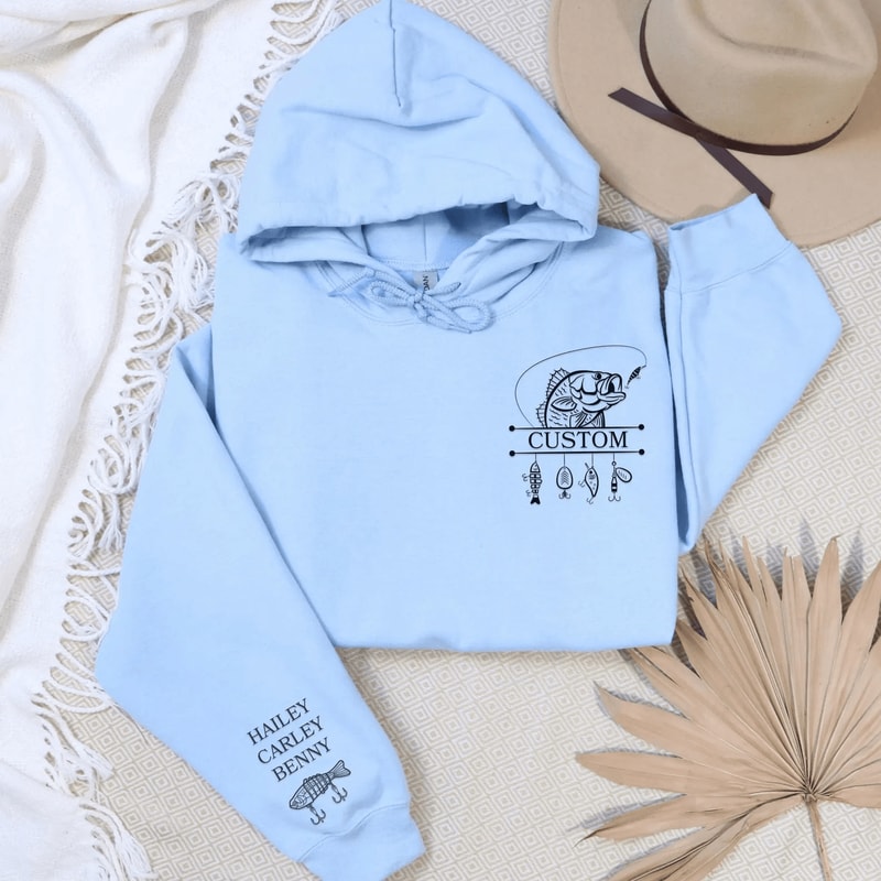 Custom Fishing Hoodie Personalized Dad Fishing Sweatshirt Fathers Day Gift For Fisherman 4