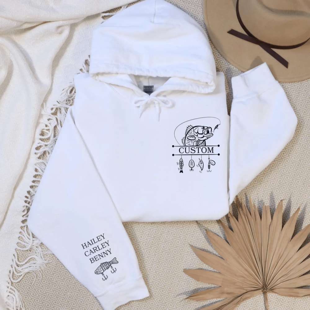 Custom Fishing Hoodie Personalized Dad Fishing Sweatshirt Fathers Day Gift For Fisherman 5