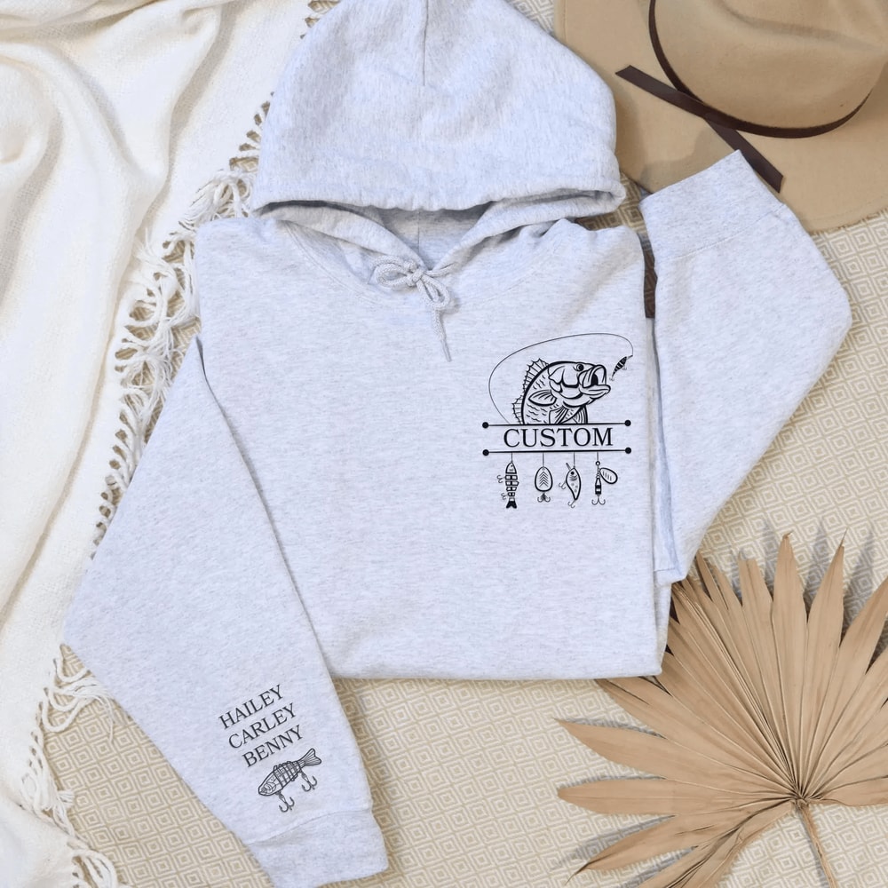 Custom Fishing Hoodie Personalized Dad Fishing Sweatshirt Fathers Day Gift For Fisherman 6