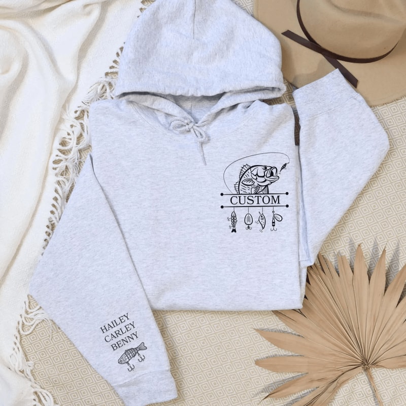 Custom Fishing Hoodie Personalized Dad Fishing Sweatshirt Fathers Day Gift For Fisherman 6