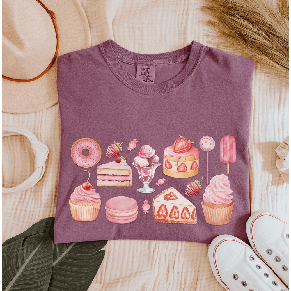 Girly Pink Cake Shirt Y2K Aesthetic Tee Cute Baking Lover Gift For Her 6
