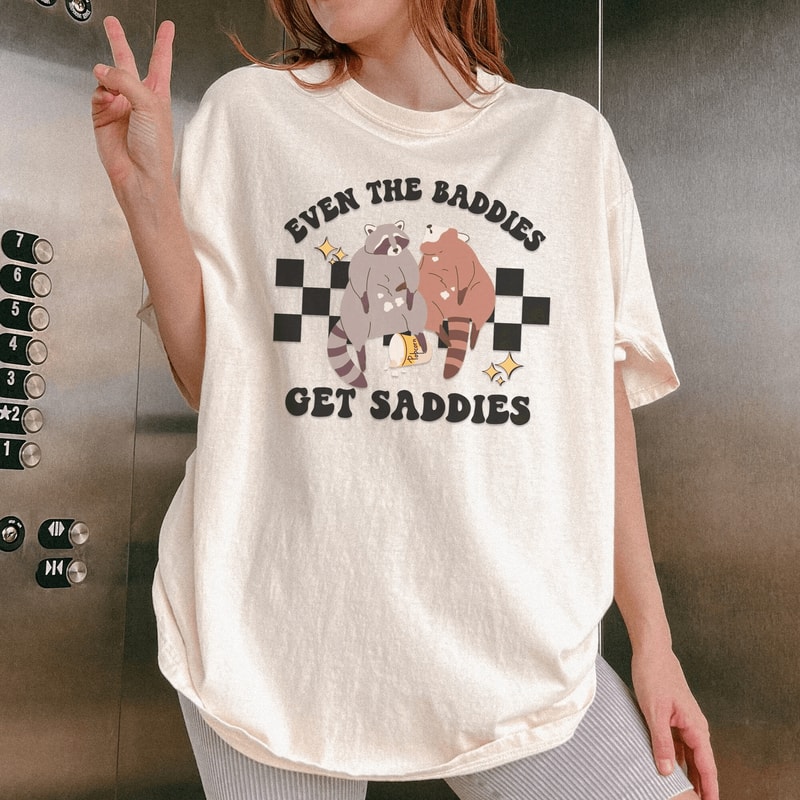 Funny Raccoon Meme Shirt Vintage Y2K Sweatshirt Mental Health Humor Graphic Tee 1