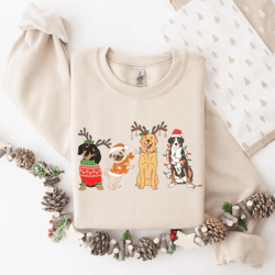 christmas dog sweatshirt funny christmas light shirt dog lover holiday sweater gift