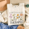 Floral Therapist Shirt Mental Health Tee School Counselor Shirt Thoughtful Therapist 0