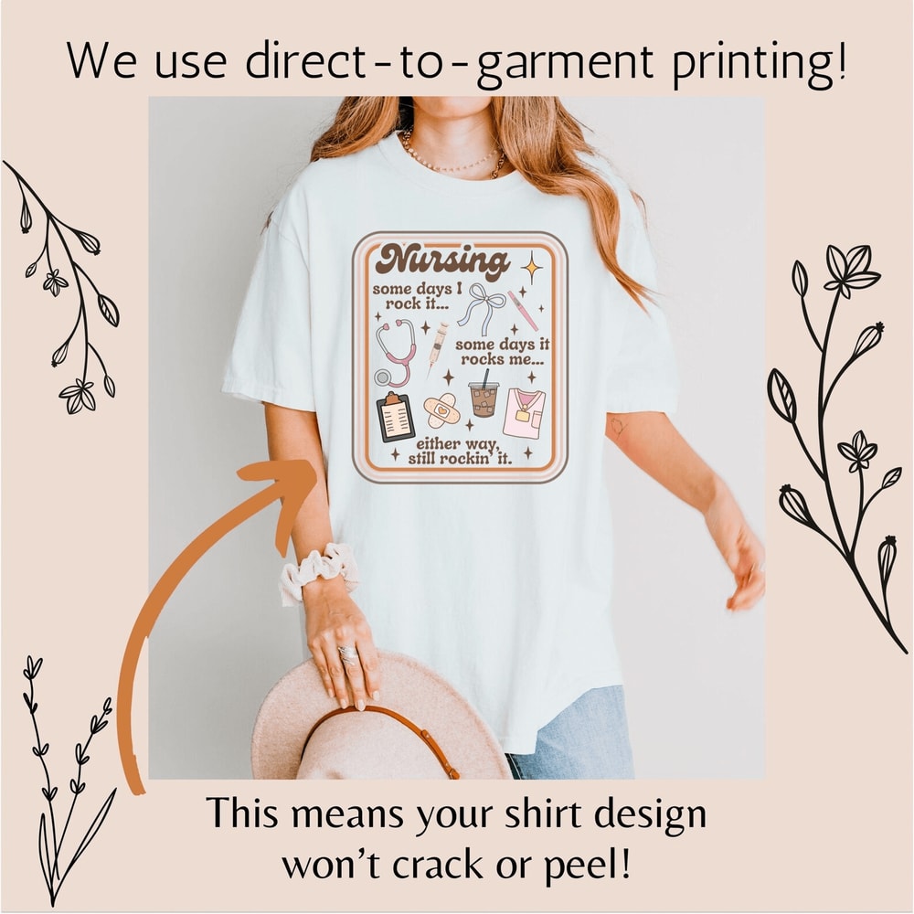 Comfort Colors Nurse Shirt Funny Retro RN Tee ER NICU Pediatrics Nurse Gift 4