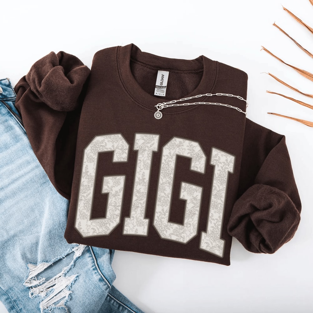 Floral Gigi Sweatshirt Cozy Grandma Crewneck Pregnancy Announcement Gift Gigi Gift 0