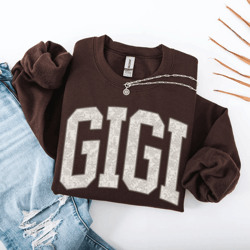 floral gigi sweatshirt cozy grandma crewneck pregnancy announcement gift gigi gift