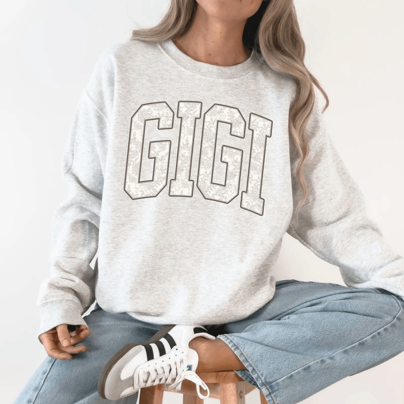 Floral Gigi Sweatshirt Cozy Grandma Crewneck Pregnancy Announcement Gift Gigi Gift 3