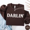 Darlin Sweatshirt Western Cowgirl Pullover Cute Country Graphic Crewneck Cozy Womens Top 2