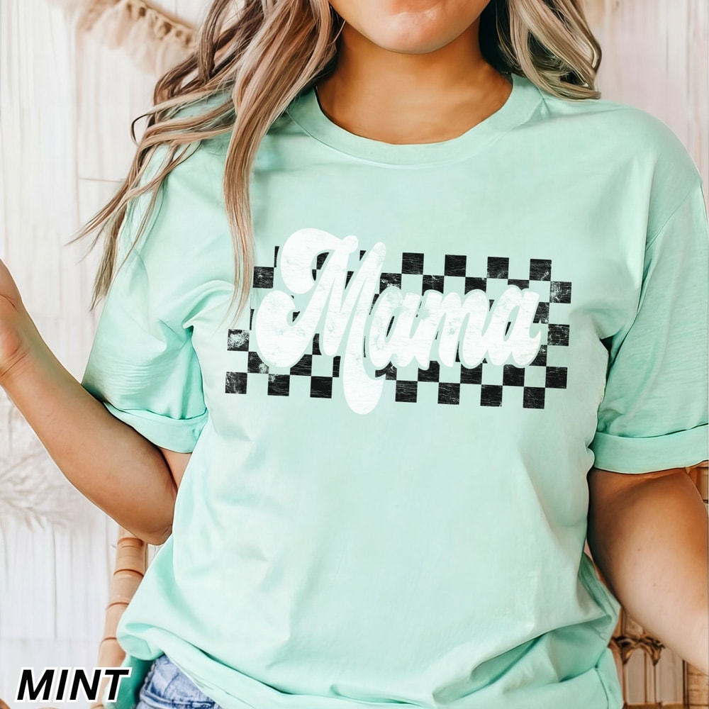 Checkered Mama Shirt Retro Mama Shirt Mothers Day Gift Mom Life Shirt Motherhood Shirt Cute Mom Shi 1