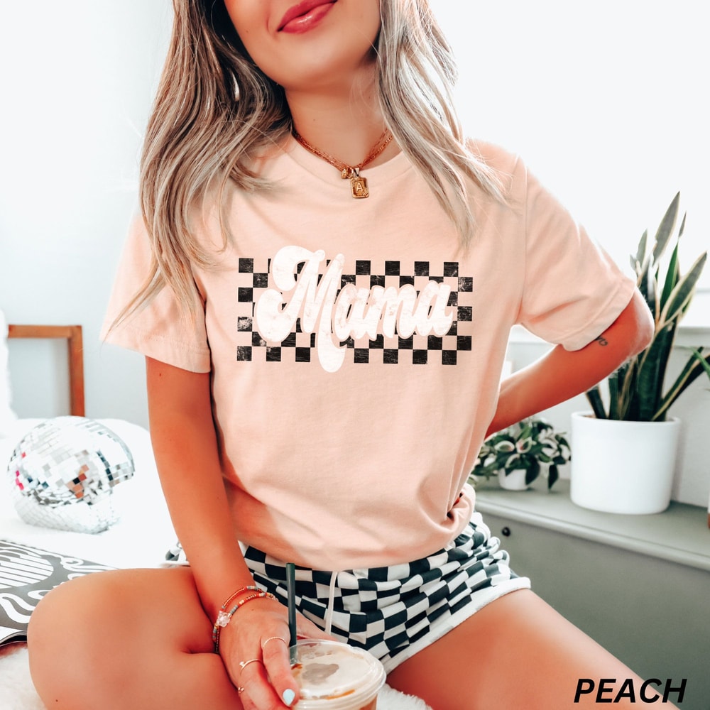 Checkered Mama Shirt Retro Mama Shirt Mothers Day Gift Mom Life Shirt Motherhood Shirt Cute Mom Shi 3