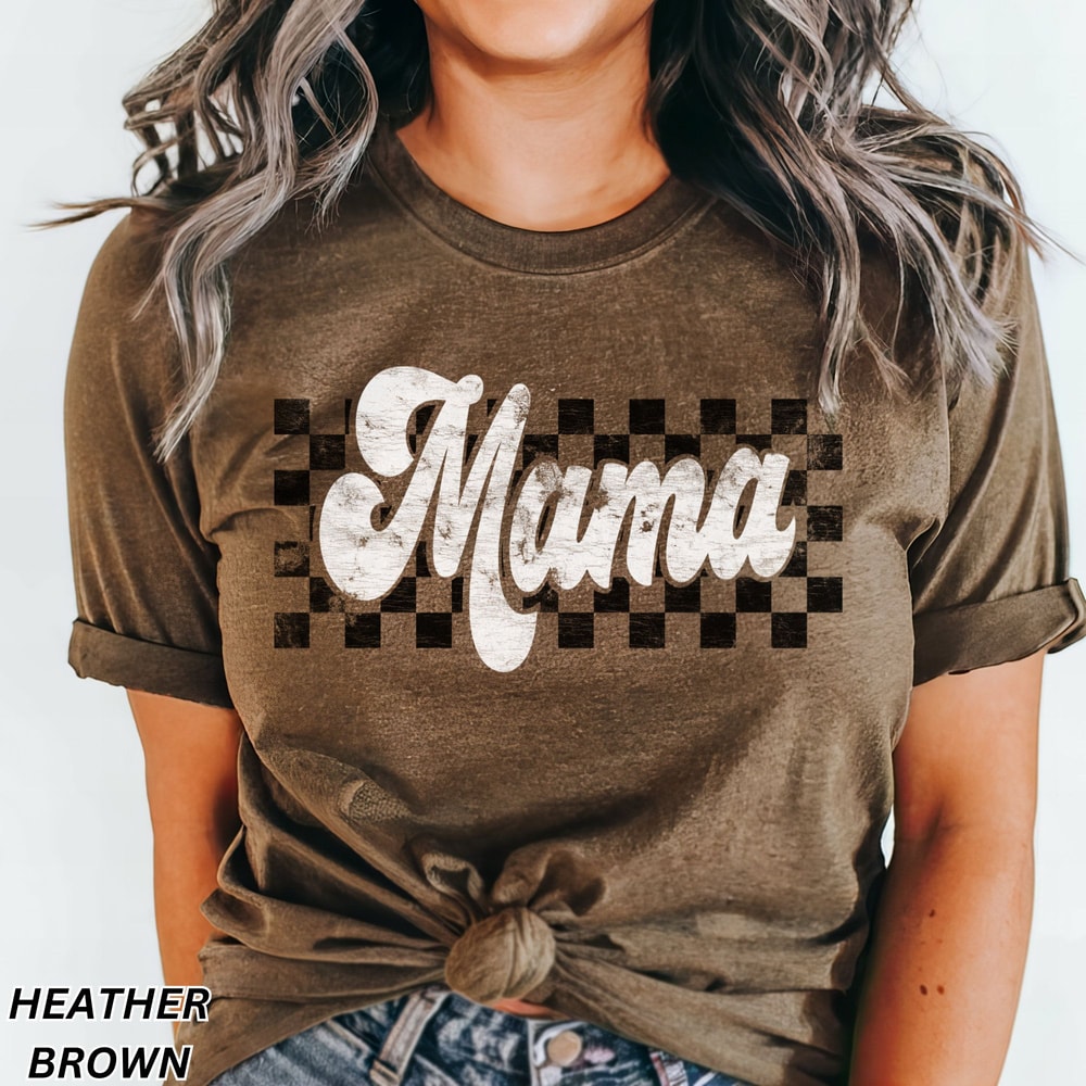 Checkered Mama Shirt Retro Mama Shirt Mothers Day Gift Mom Life Shirt Motherhood Shirt Cute Mom Shi 4