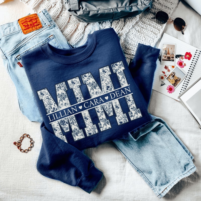 Personalized Mimi Sweatshirt Floral Mimi Crewneck Mothers Day Gift 0