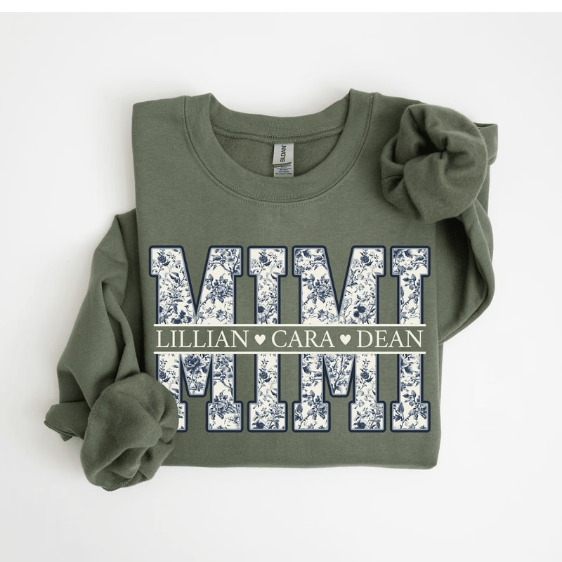 Personalized Mimi Sweatshirt Floral Mimi Crewneck Mothers Day Gift 2