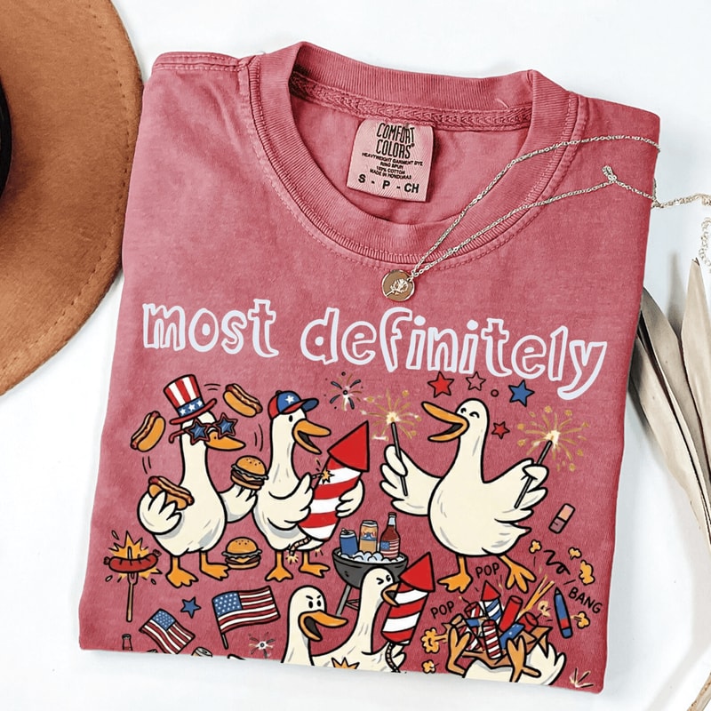 Funny 4th Of July Shirt Comfort Colors Silly Goose Patriotic Tee USA 4