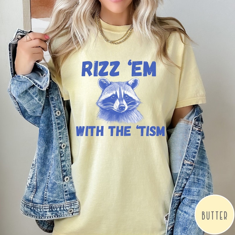 Rizz Em With The Tism TShirt Meme TShirt Funny Unisex T Shirt Comfort Colors TShirt Vintage Neurodi 3