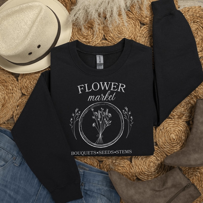 Vintage Pressed Flowers Shirt Boho Wildflower Cottagecore Botanical Floral Tee Garden Lover Gift 4